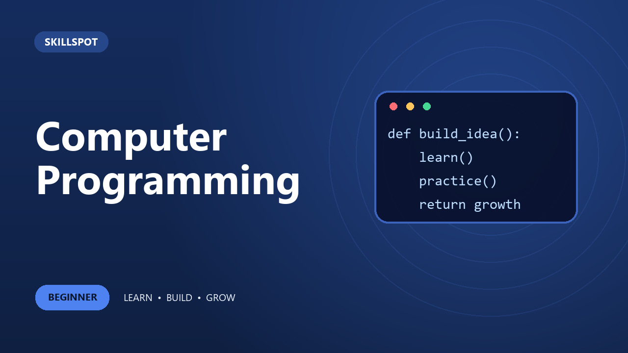 Computer Programming course cover
